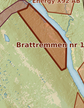 Kartutsnitt över Brattremmen nr 100