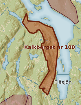 Kartutsnitt över Kalkberget nr 100