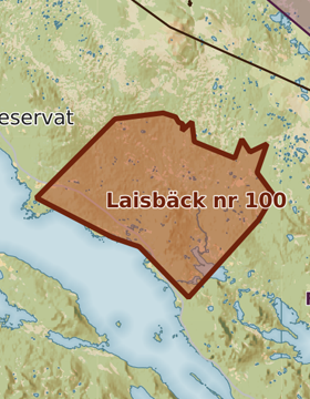 Kartutsnitt över Laisbäck nr 100
