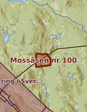 Kartutsnitt över Mossåsen nr 100