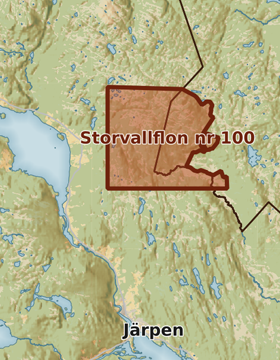 Kartutsnitt över Storvallflon nr 100